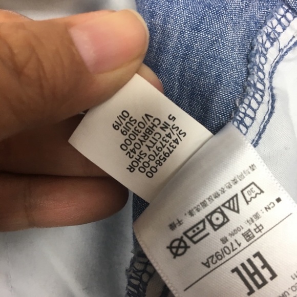 Gap City Shorts Chambray Blue Plus Size 18 - Picture 7 of 8